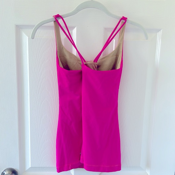 Lululemon hot pink tank with criss cross straps - Picture 2 of 5